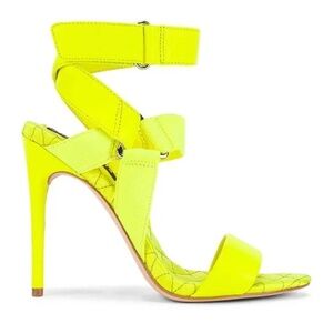 Alice + Olivia Talene Neon Yellow Heels - Size 8